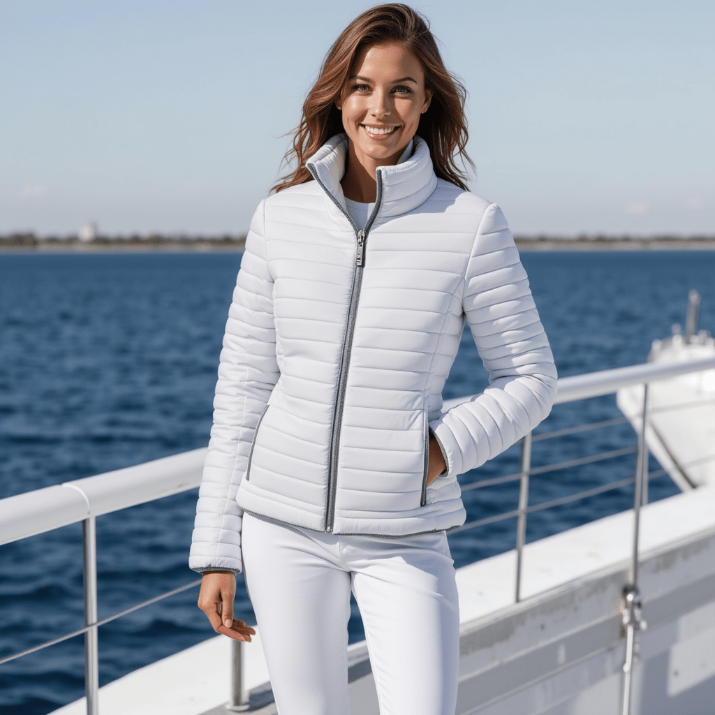 Ladies Long Sleeve Puffer Vest - Marina Yacht Wear