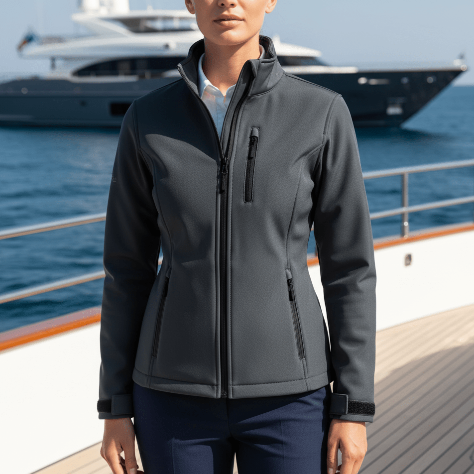 Ladies Long Sleeve Softshell Jacket RUSSEL - Marina Yacht Wear