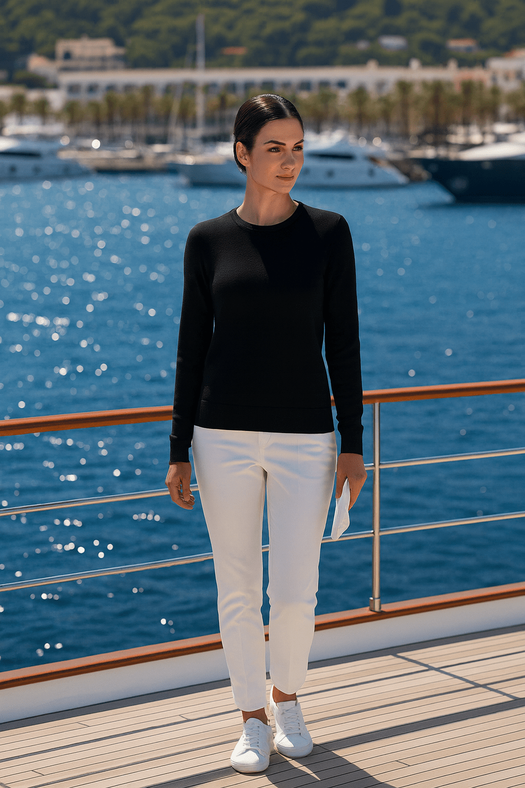 Ladies round neck sweater - Marina Yacht Wear