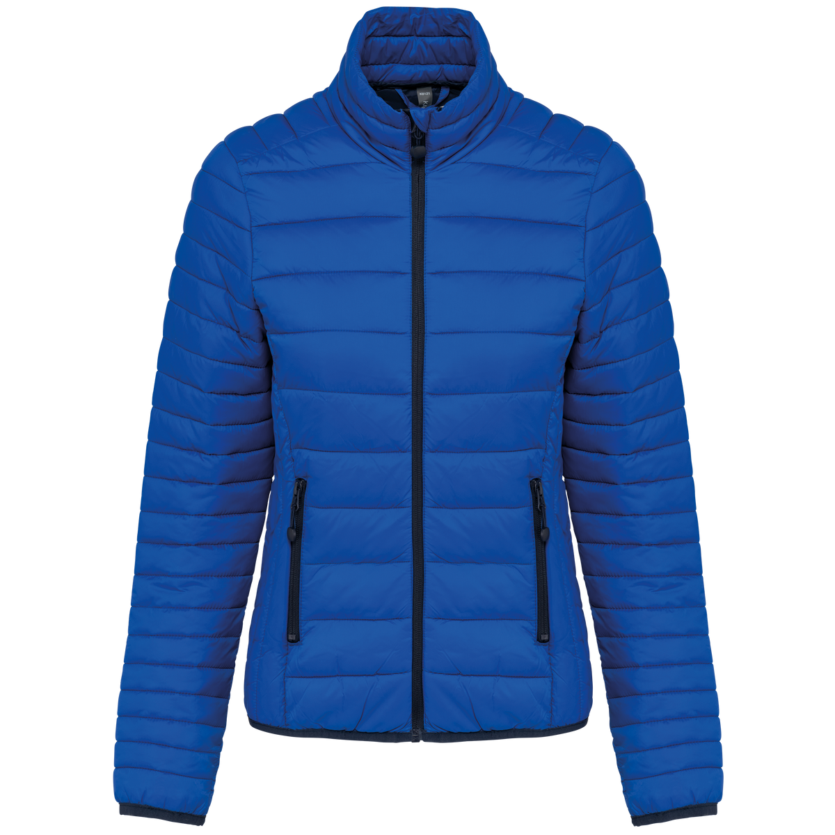Ladies Long Sleeve Puffer Vest Blue
