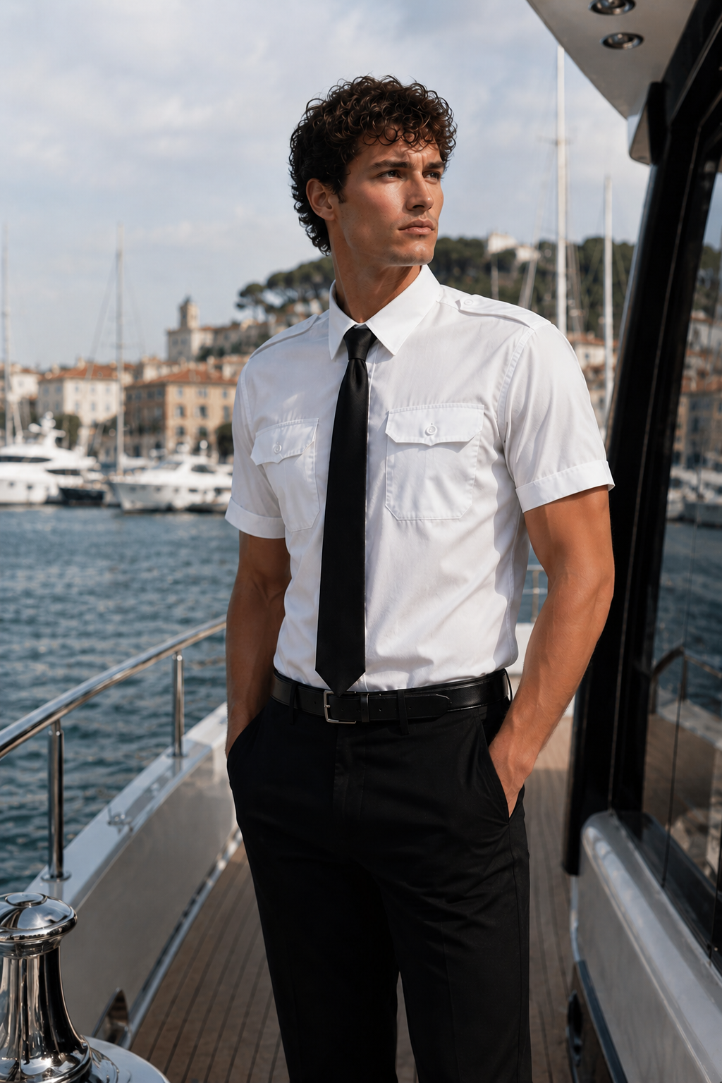 Men’s Short Sleeve Dress shirt with tabs KARIBAN