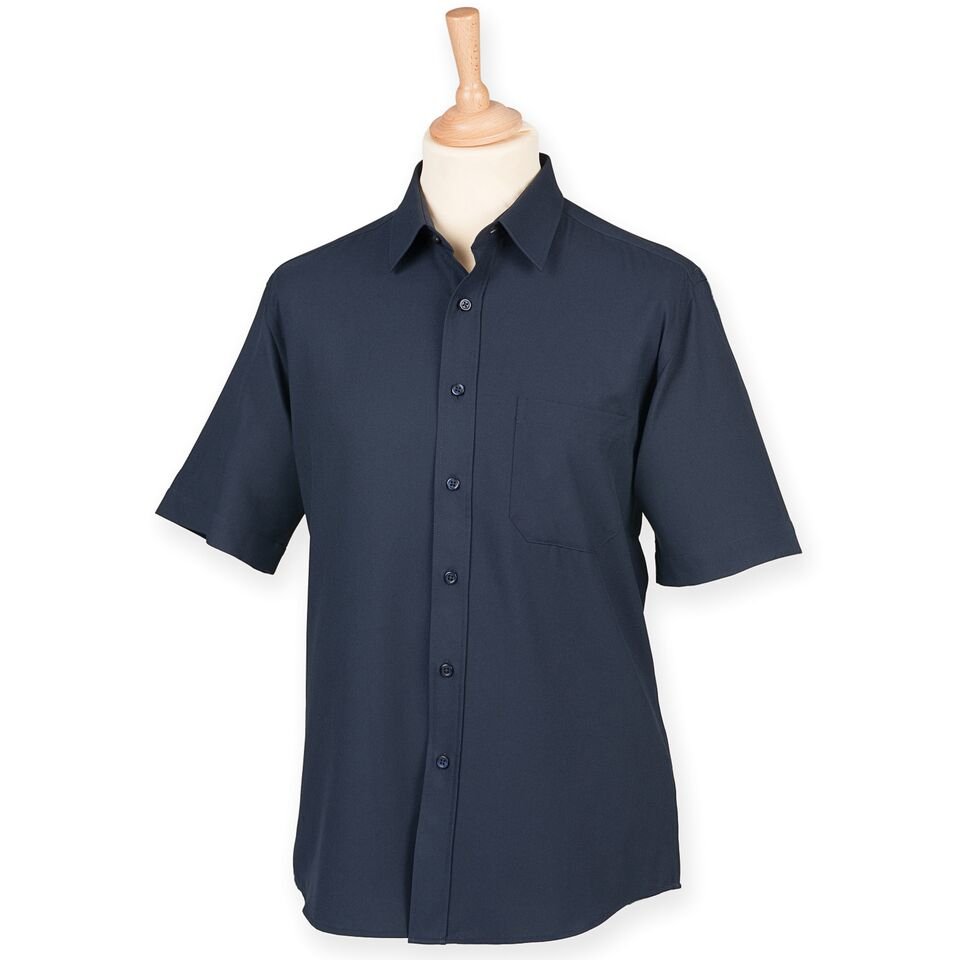 mens short sleeve blue dress shirt Phenom Classic Light Blue Striped Short Sleeve Dress Shirt  Timeless and Stylish Fit