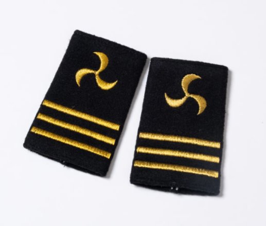 The Naval Slip-on Epaulette 1 Circle and 2 Bars in Gold The Naval Slip-on Epaulette 1 Circle and 2 Bars in Gold
