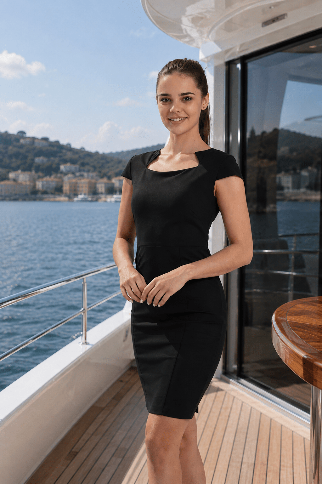 Ladies Cap Sleeve Dress - Marina Yacht Wear