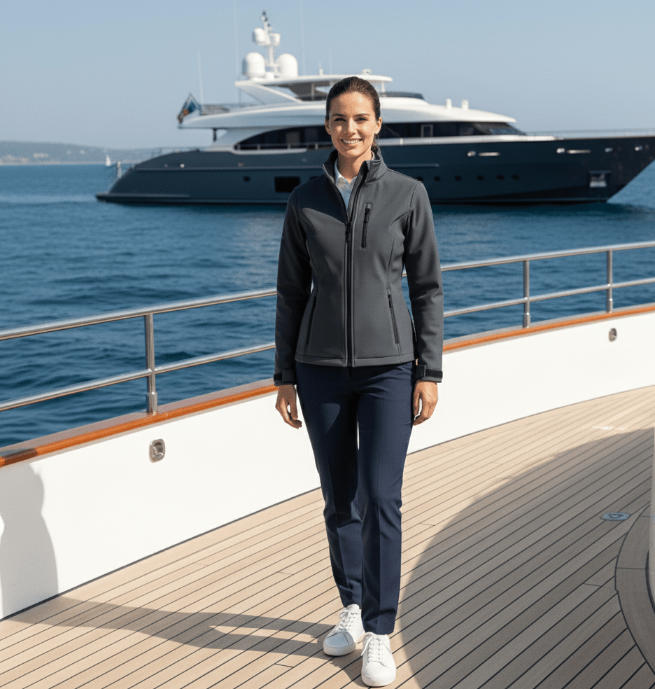 Ladies Long Sleeve Softshell Jacket RUSSEL - Marina Yacht Wear