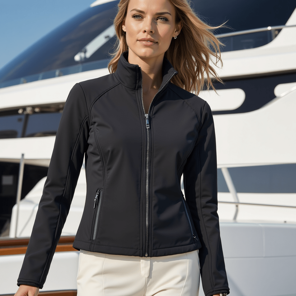 Ladies Long Sleeve Softshell Jacket RUSSEL - Marina Yacht Wear