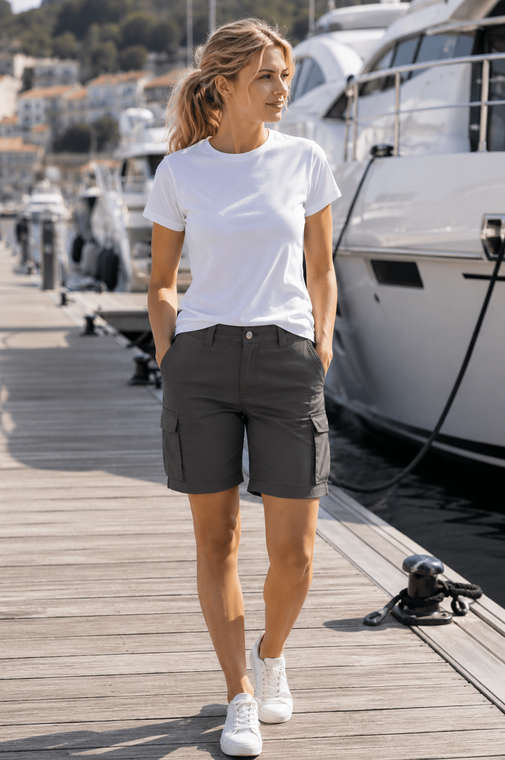 Ladies Multi-Pocket Bermuda Kariban - Marina Yacht Wear