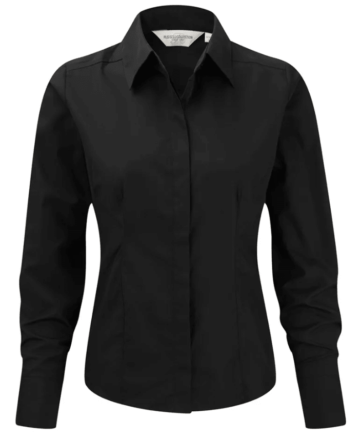 Ladies Popeline Long Sleeve Dress Shirt RUSSEL - Marina Yacht Wear