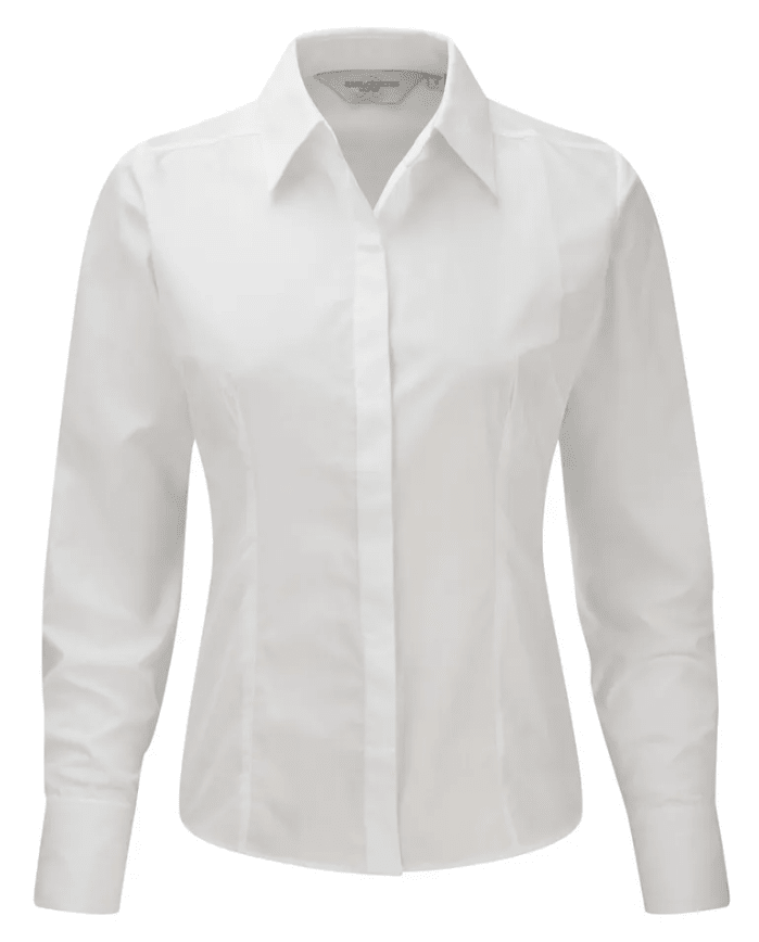 Ladies Popeline Long Sleeve Dress Shirt RUSSEL - Marina Yacht Wear