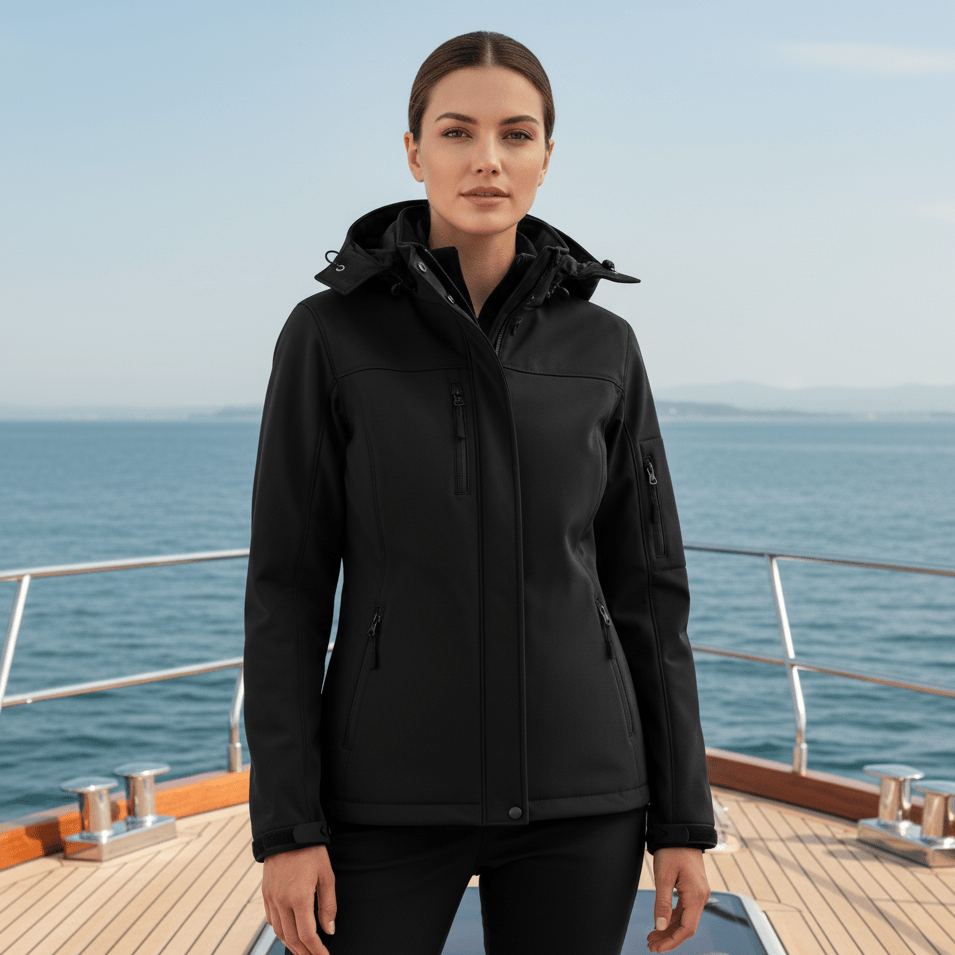 Ladies Softshell Hooded Jacket - Marina Yacht Wear