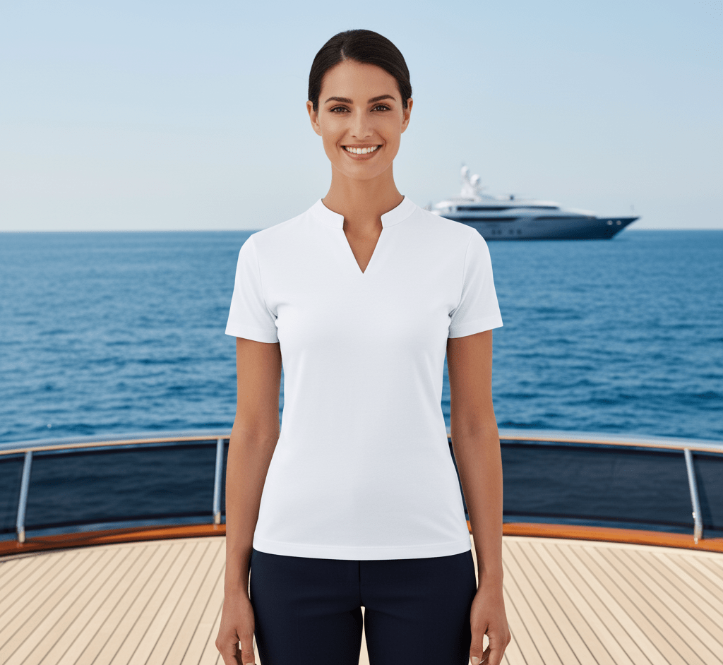 Ladies T-shirt V neck - Marina Yacht Wear