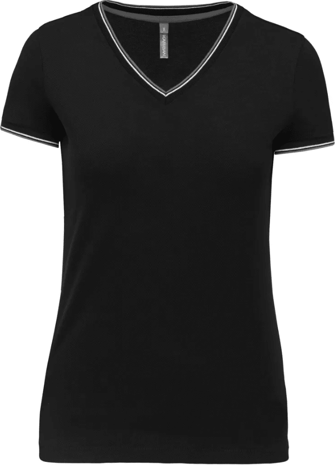 Ladies V - Neck Pique T-Shirt - Marina Yacht Wear