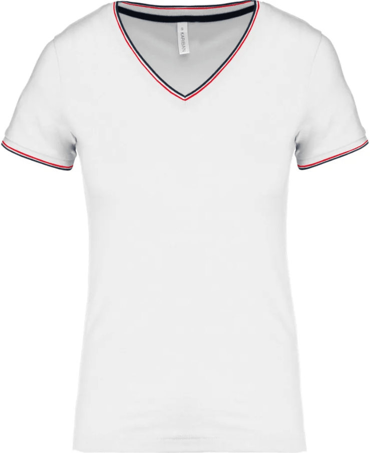 Ladies V - Neck Pique T-Shirt - Marina Yacht Wear