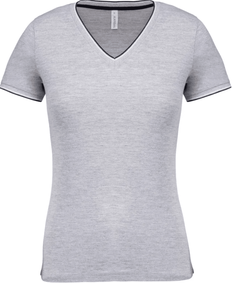 Ladies V - Neck Pique T-Shirt - Marina Yacht Wear