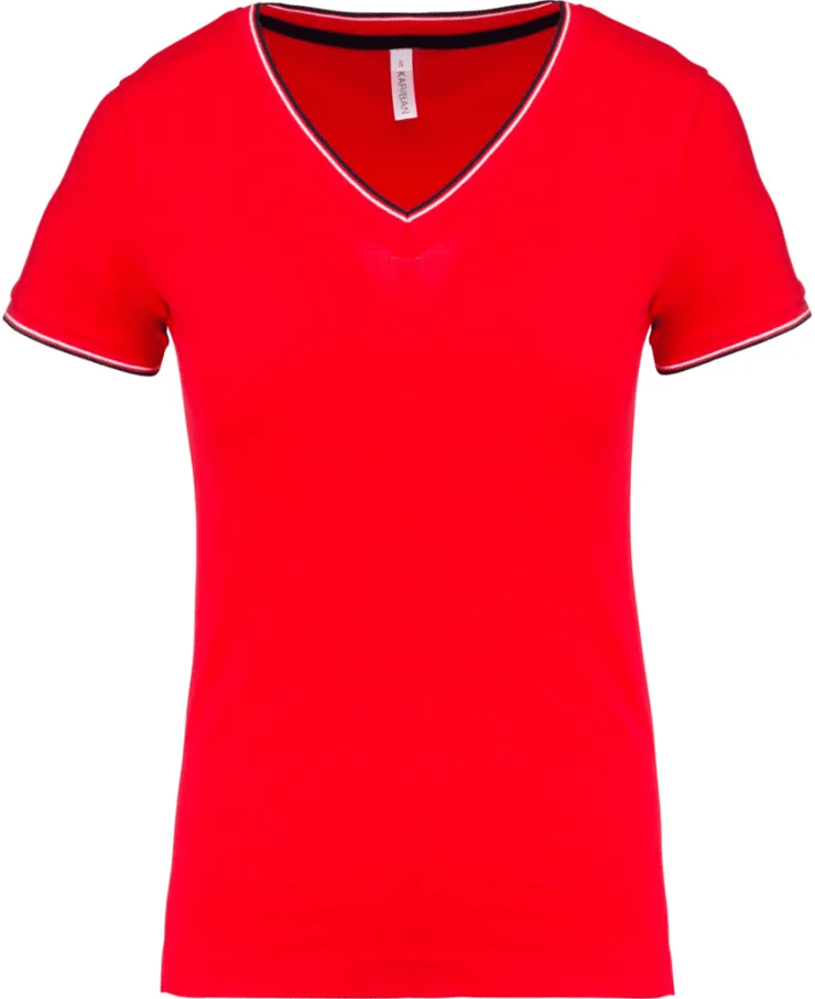 Ladies V - Neck Pique T-Shirt - Marina Yacht Wear