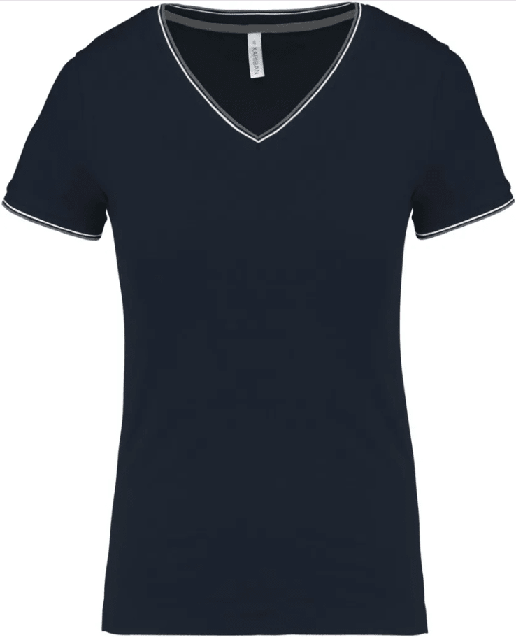 Ladies V - Neck Pique T-Shirt - Marina Yacht Wear