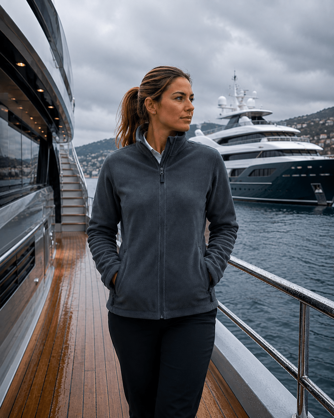 Ladies Zip Fleeced Jacket RUSSELL - Marina Yacht Wear