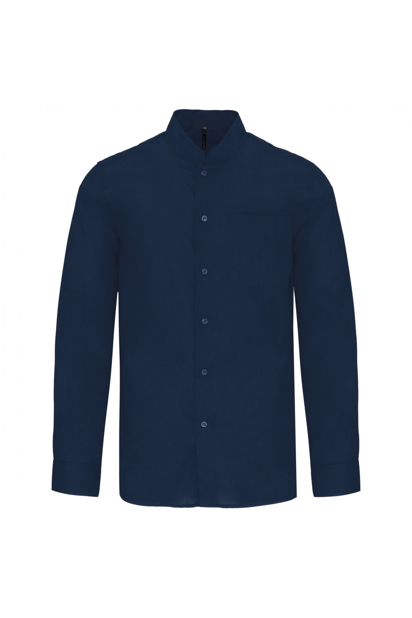 mandarin dress shirt mens White Mandarin Collar Shirt