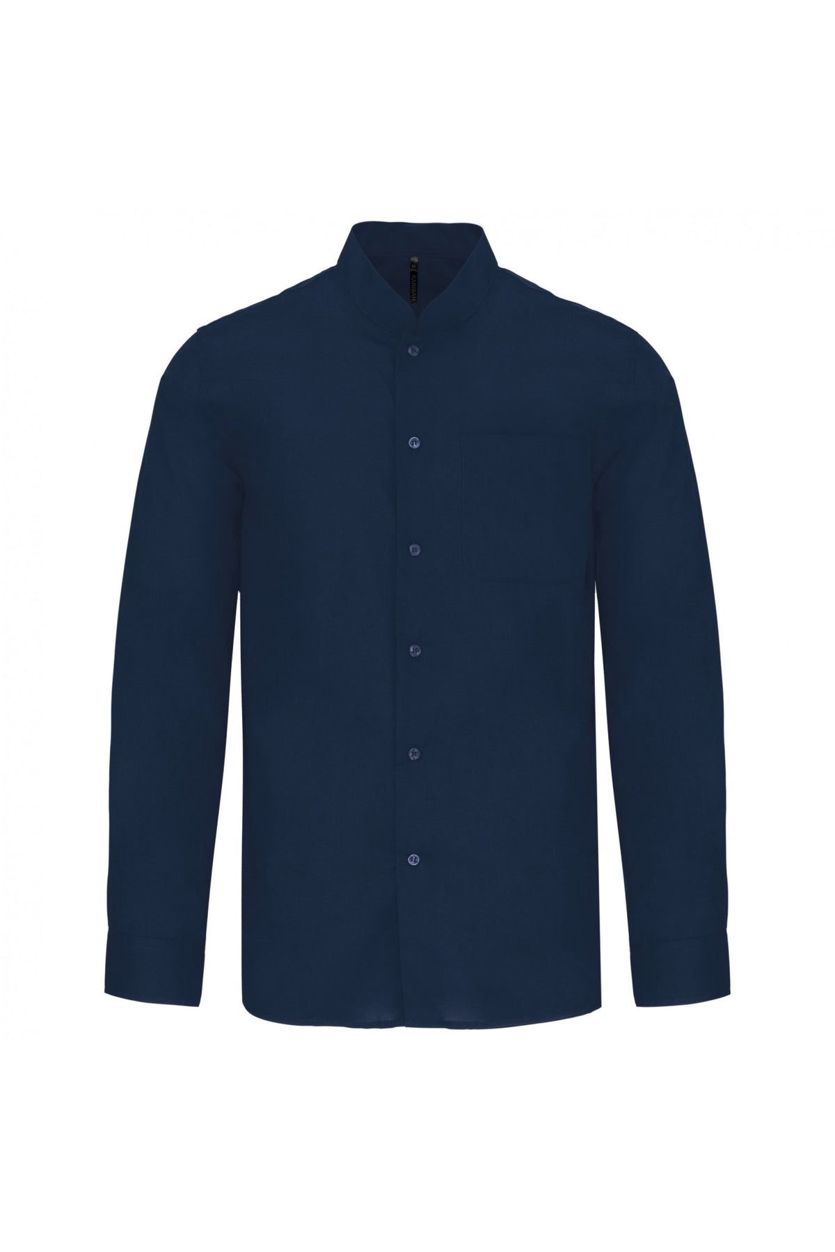 Kariban Mens Long Sleeve Mandarin Collar Shirt / XL / Black Kariban Mens Long Sleeve Mandarin Collar Shirt / XL / Black