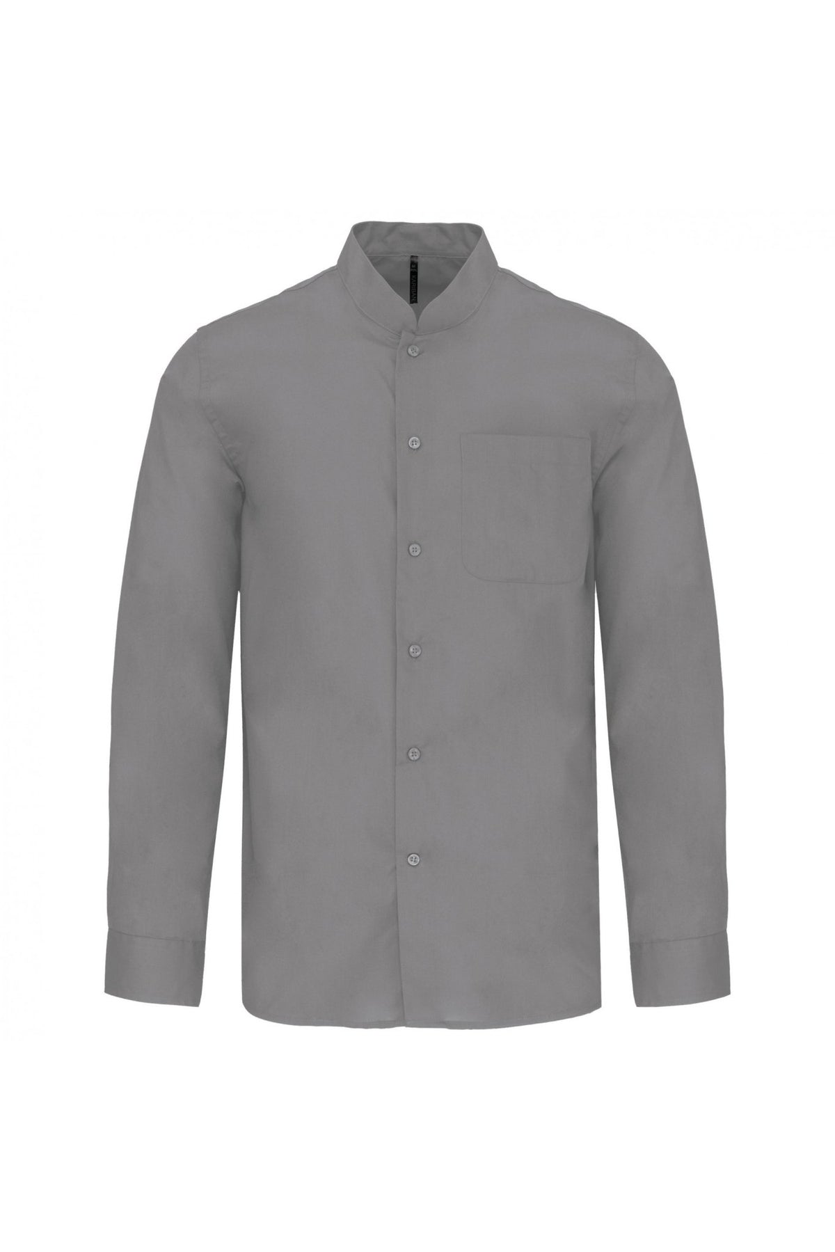 Kariban Mens Long Sleeve Mandarin Collar Shirt / XL / Black Kariban Mens Long Sleeve Mandarin Collar Shirt / XL / Black