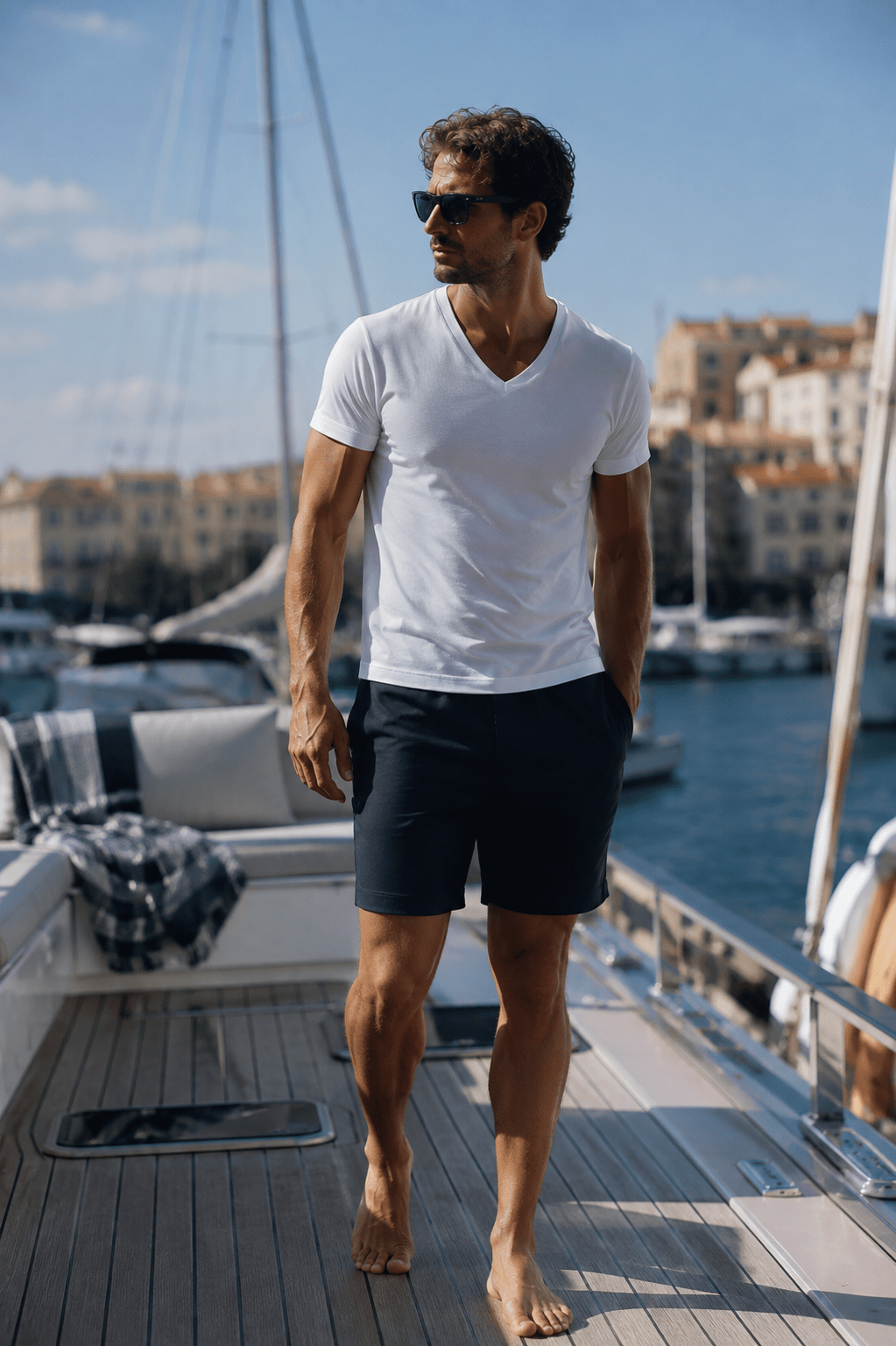 Men's Bio T-Shirt V-Neck - Marina Yacht Wear