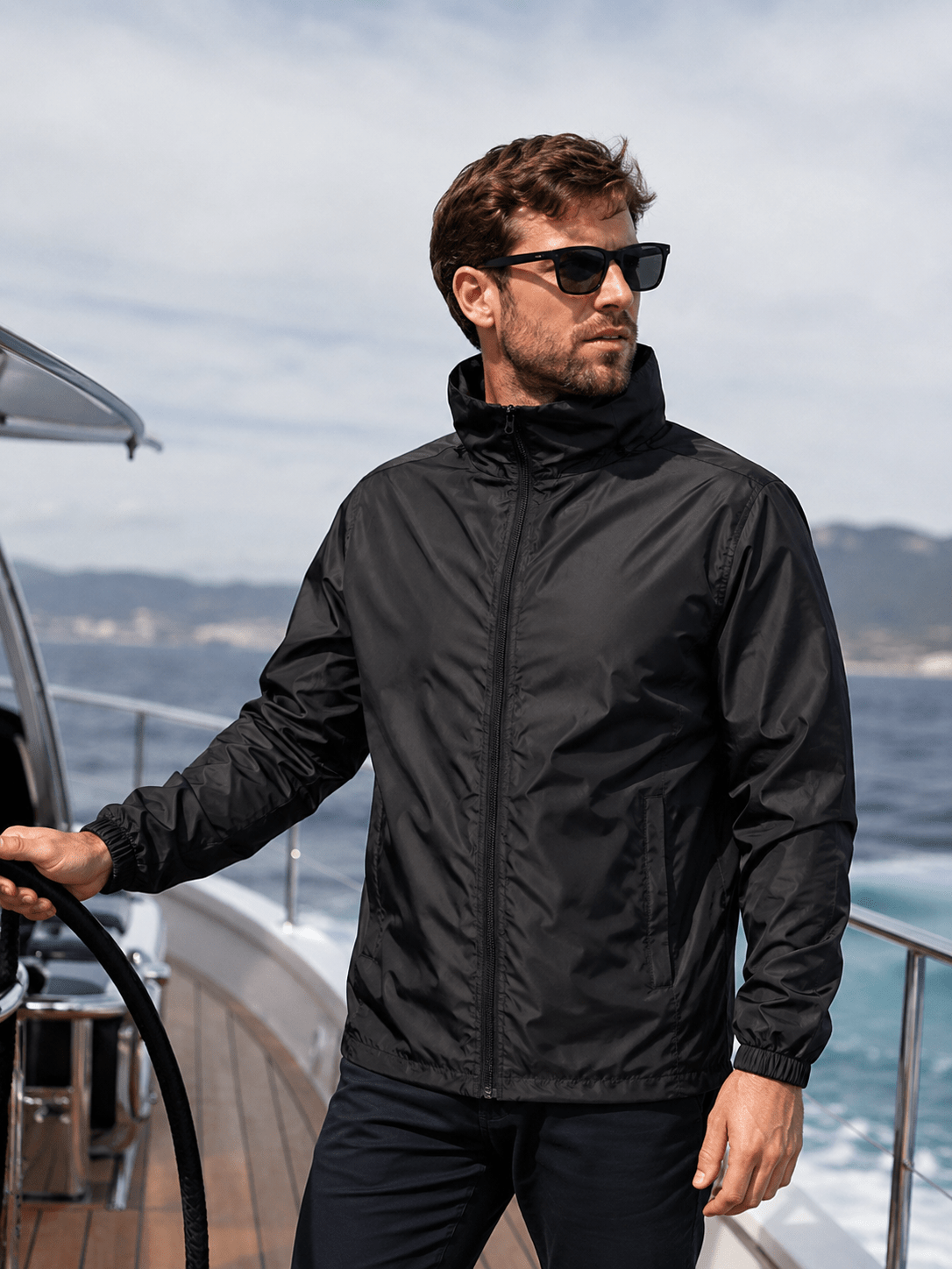 Men's lined windbreaker - Marina Yacht Wear