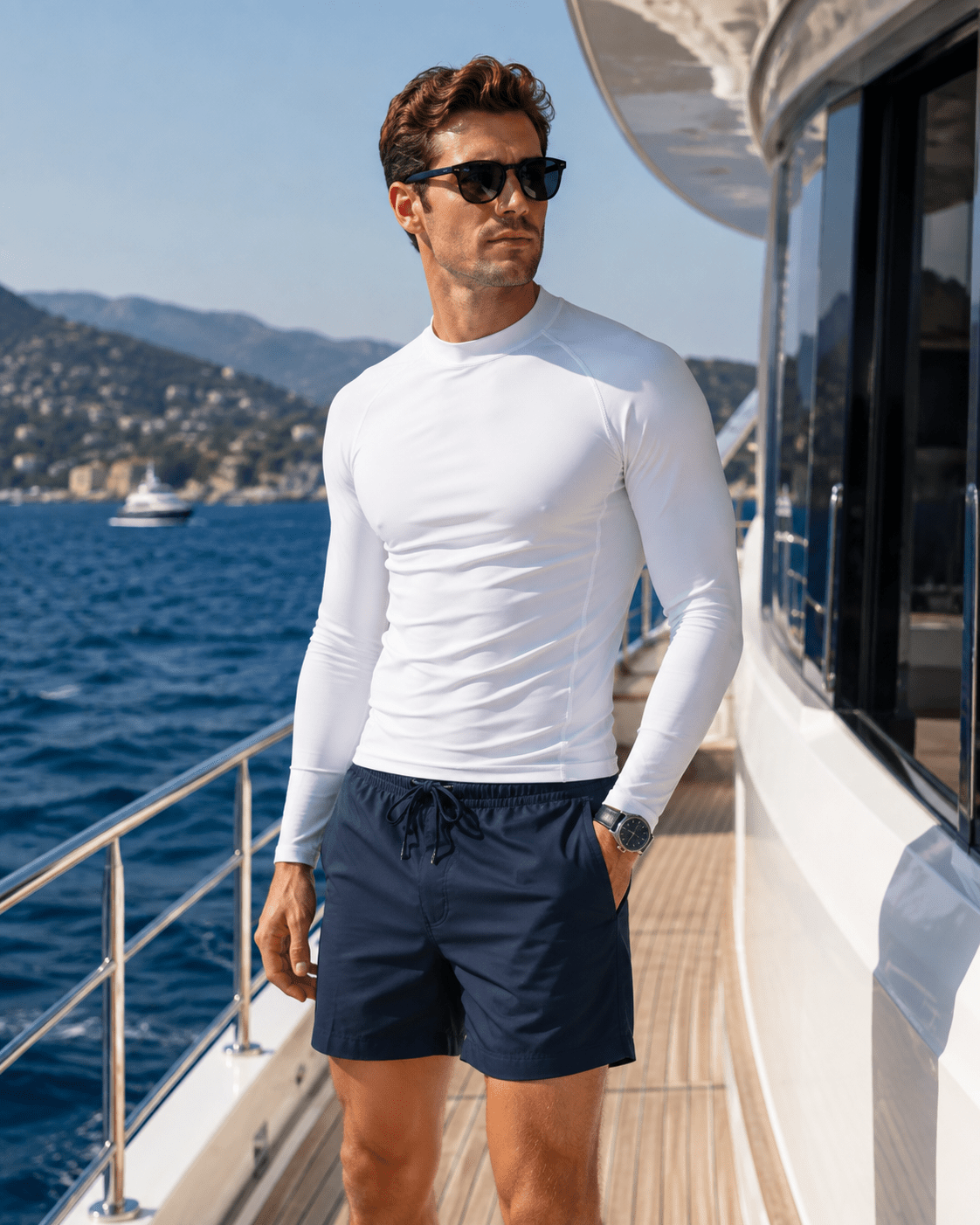 Men’s Long Sleeve Rash Guard - Marina Yacht Wear