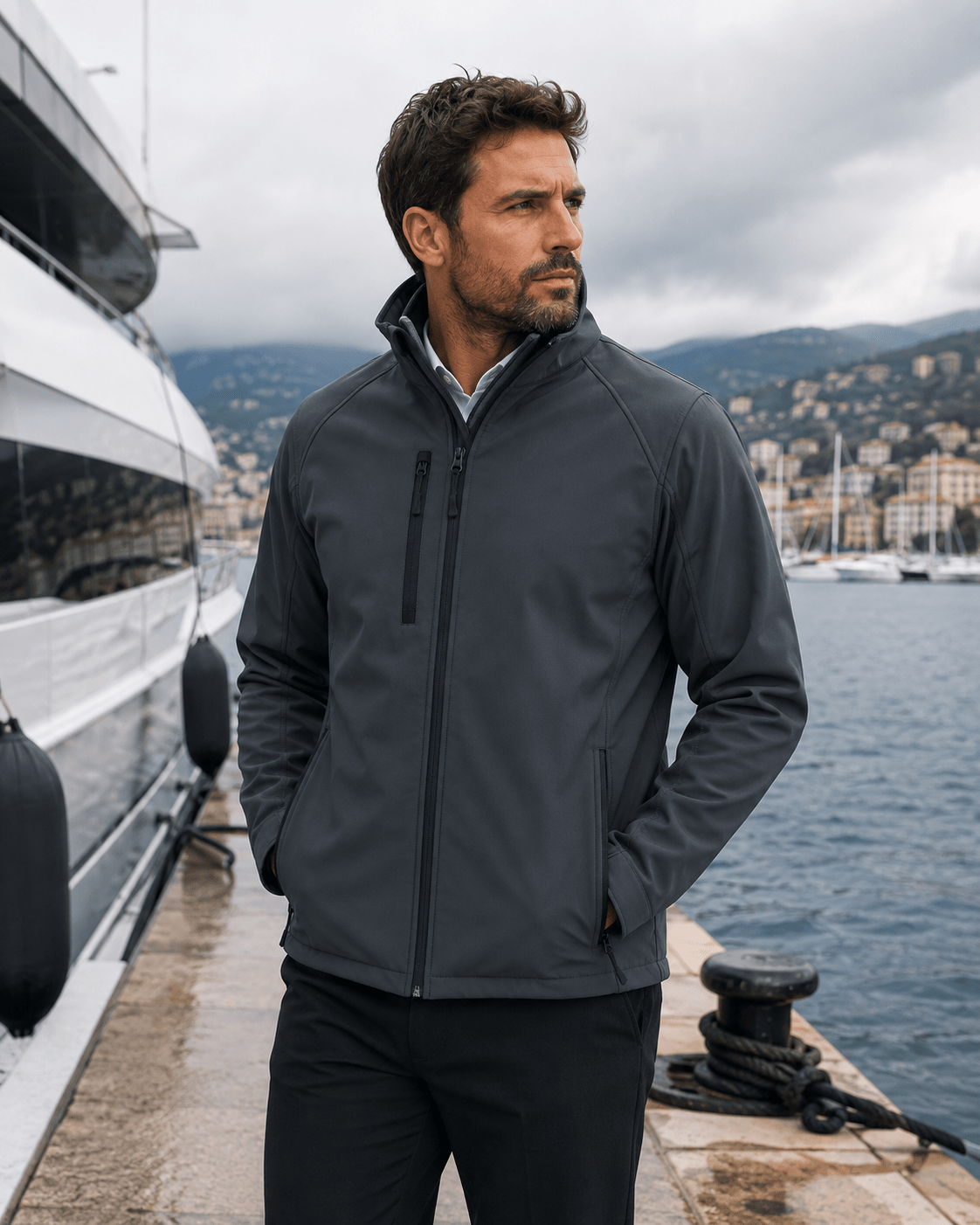 Men’s Long Sleeve Softshell jacket RUSSELL - Marina Yacht Wear