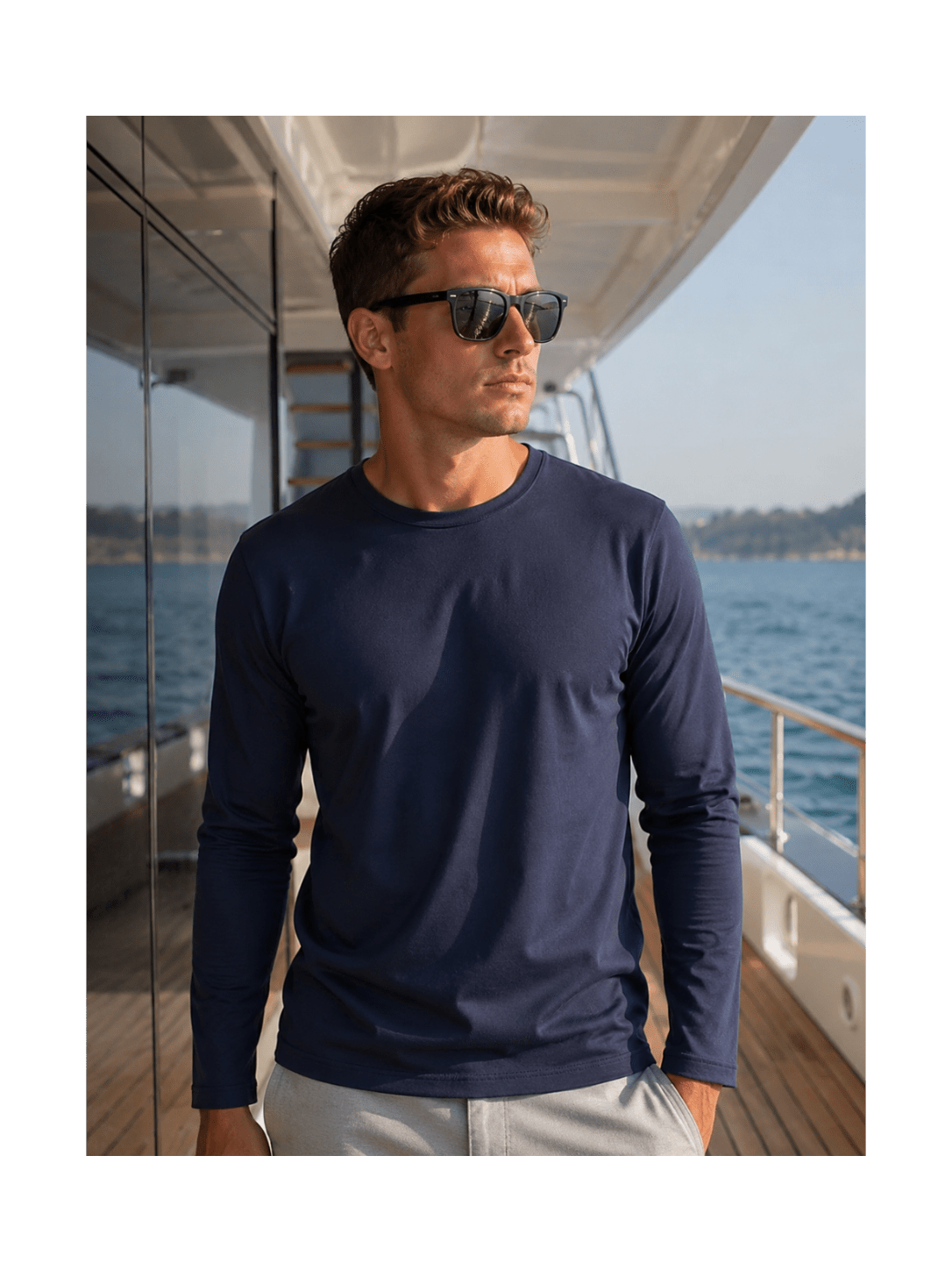 Men’s long sleeve T-shirt Premium - Marina Yacht Wear