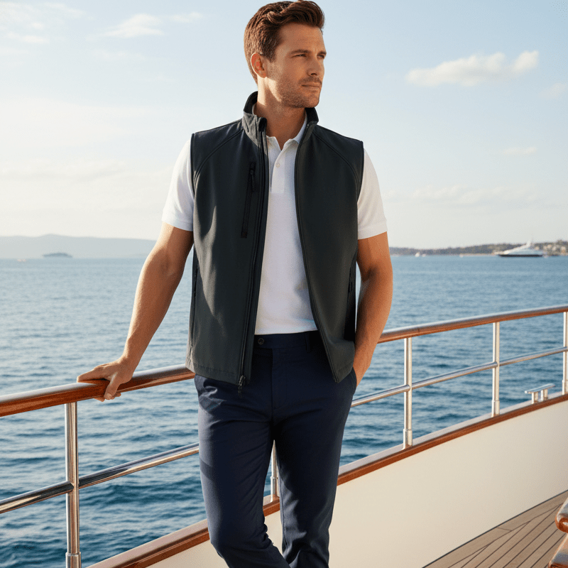 Men’s No Sleeve Softshell Jacket RUSSELL - Marina Yacht Wear