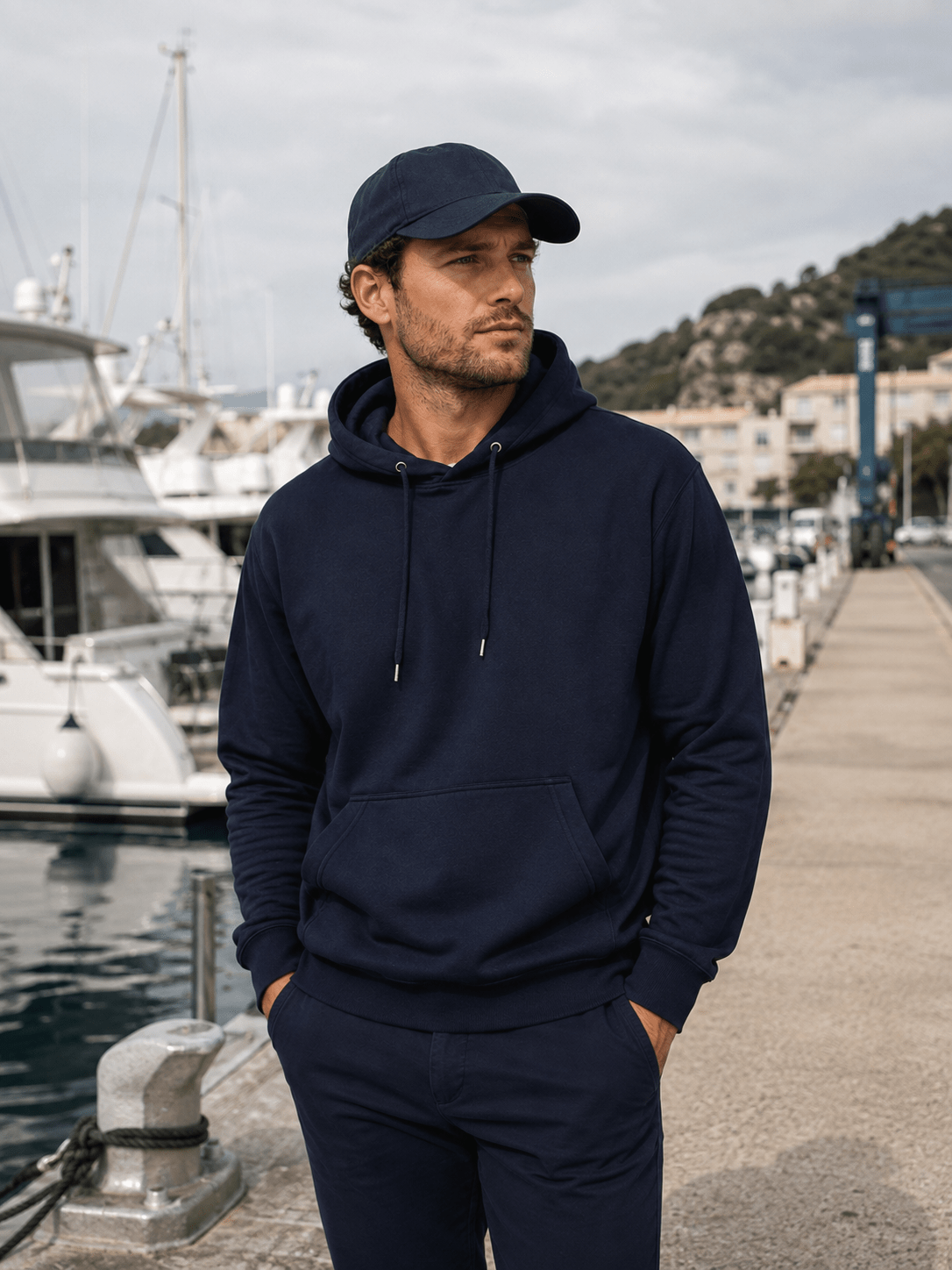 Men's Organic Hoodie Premium - Marina Yacht Wear