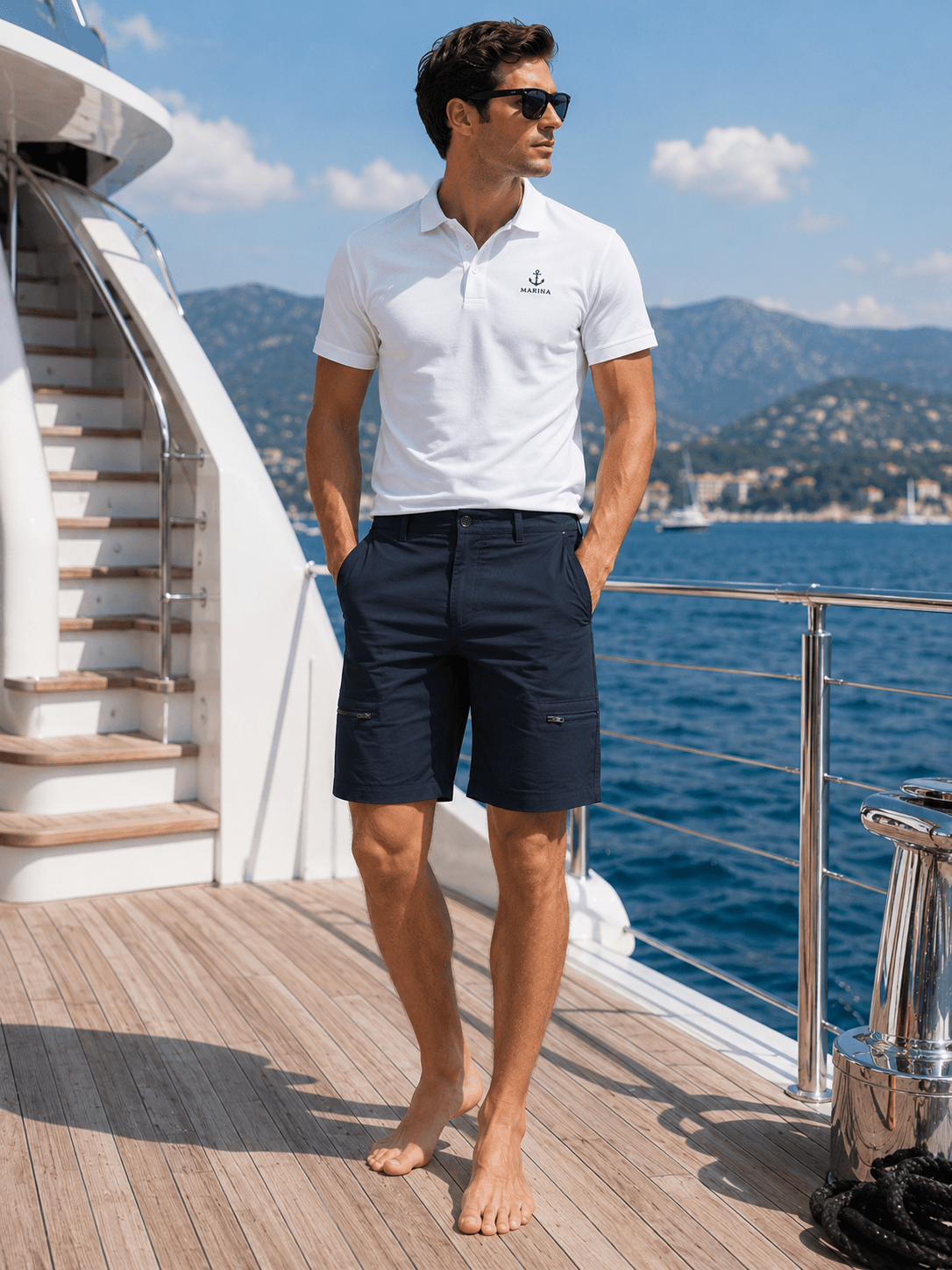 Men's Performance Cargo Bermuda - Marina Yacht Wear