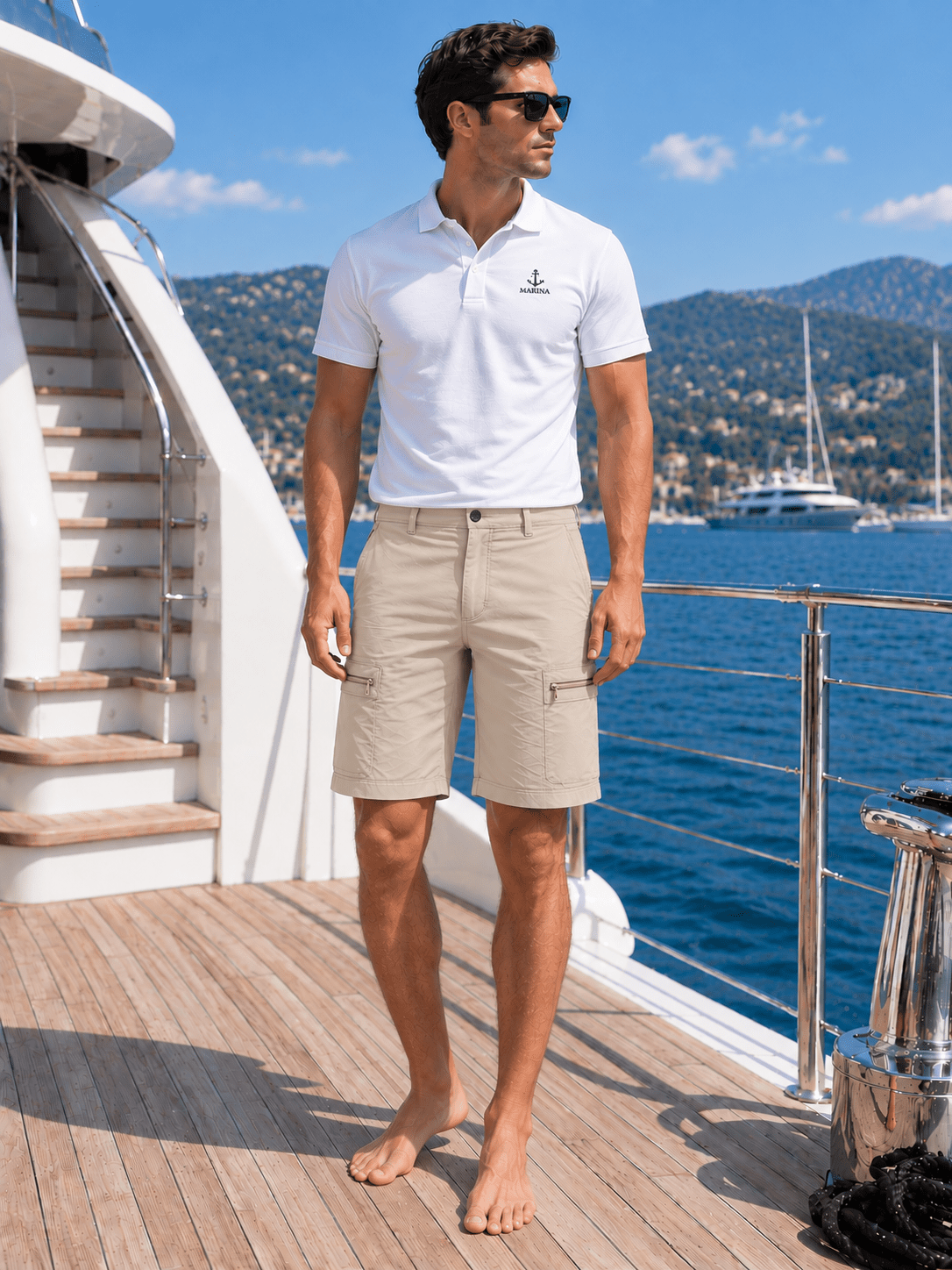 Men's Performance Cargo Bermuda - Marina Yacht Wear