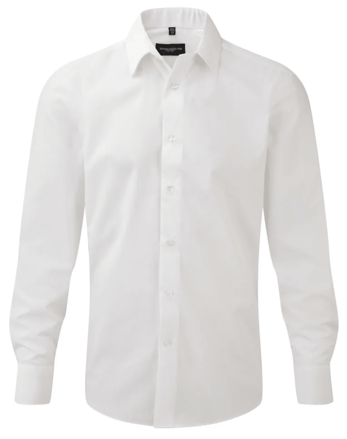 Men's Popeline Long Sleeve Dress Shirt RUSSEL - Marina Yacht Wear