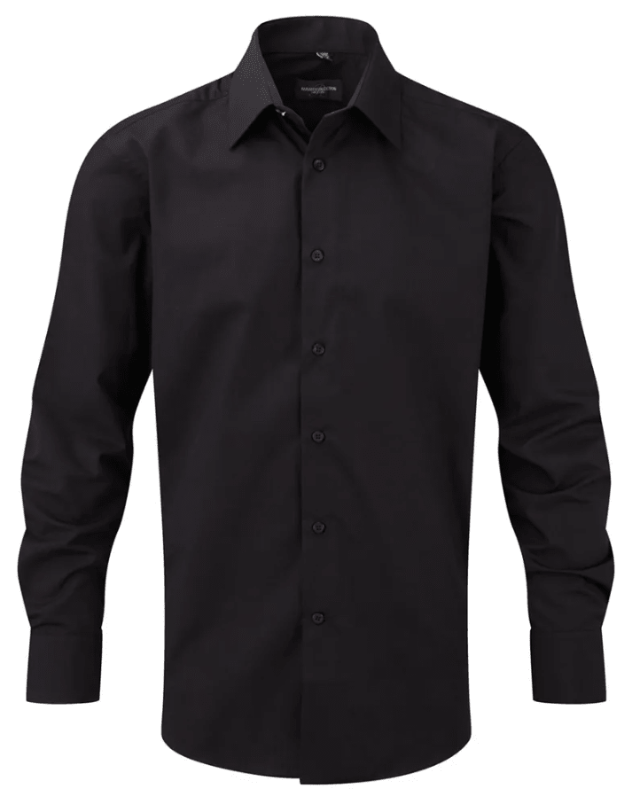 Men's Popeline Long Sleeve Dress Shirt RUSSEL - Marina Yacht Wear