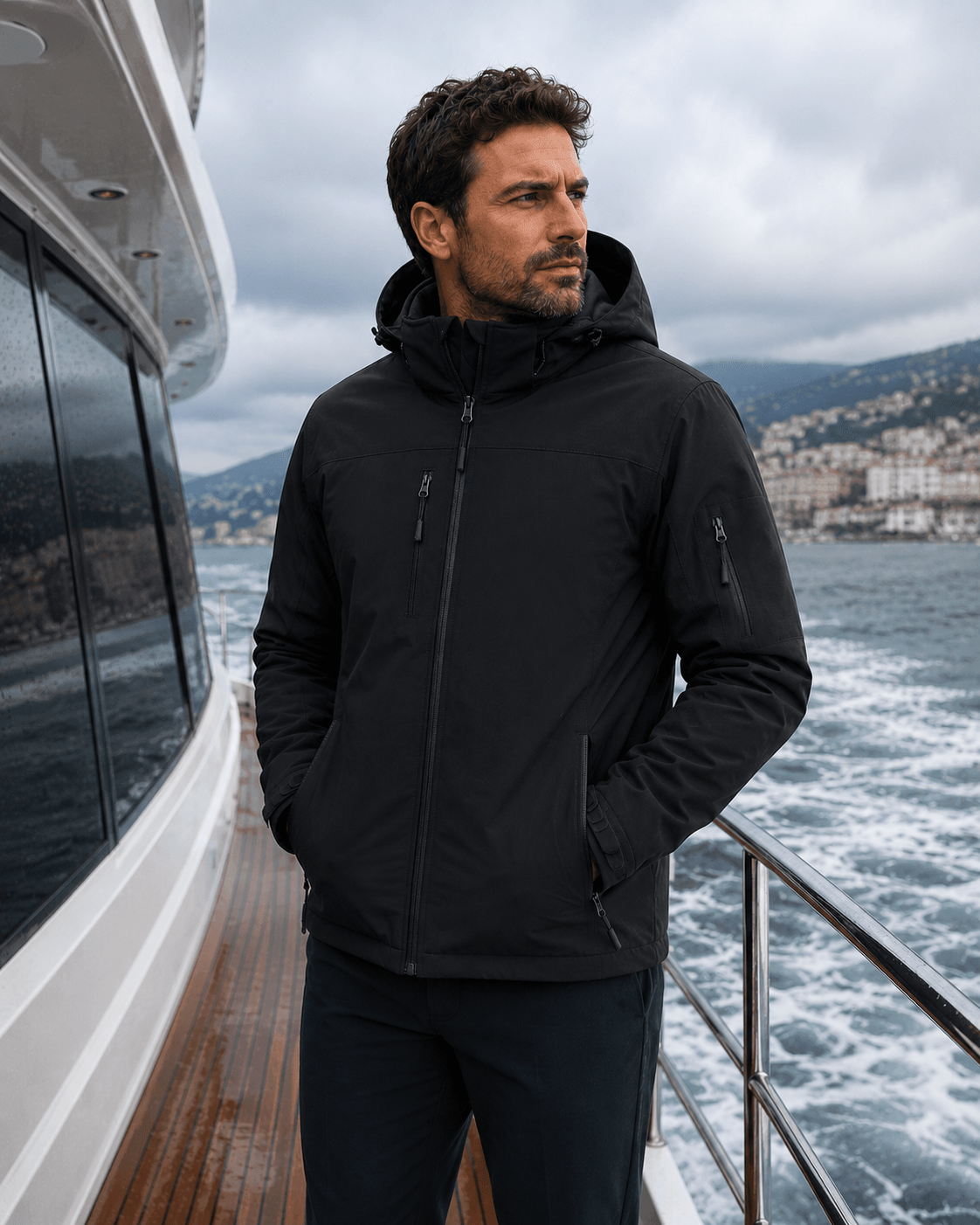 Men's Softshell Hooded Jacket - Marina Yacht Wear